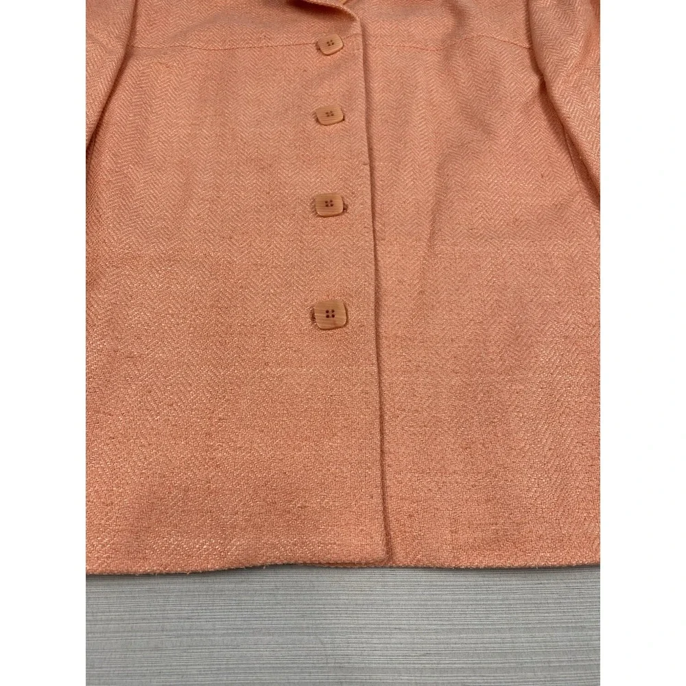 Carlisle 100% Silk Jacket Blazer Lightweight Classic Peach‎ Timeless Size 10